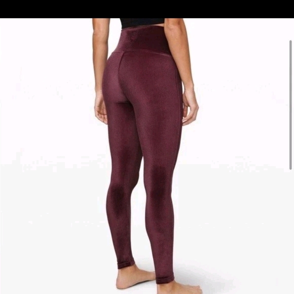 Lululemon Special Edition Wunder Lounge Velvet High Rise Tight 28" In Garnet - Picture 15 of 16